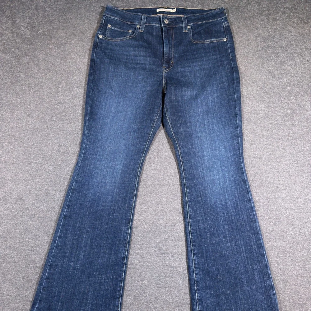 Levi's‎ 725 High Rise Bootcut Jeans Women 32 Dark Blue Stretch Denim Casual